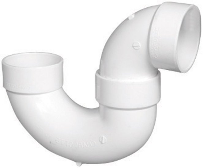 Schedule 40 3 in. Hub x 3 in. Dia. Hub PVC P-Trap