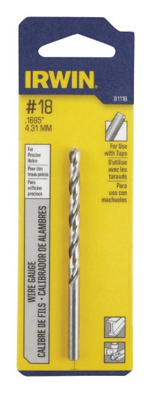 #18 x 3-1/4 in. L High Speed Steel Wire Gauge Bit 1 pc.