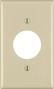 Ivory 1 gang Thermoset Plastic Outlet Wall Plate 1 pk