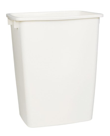 9 gal. Bisque Open Top Wastebasket