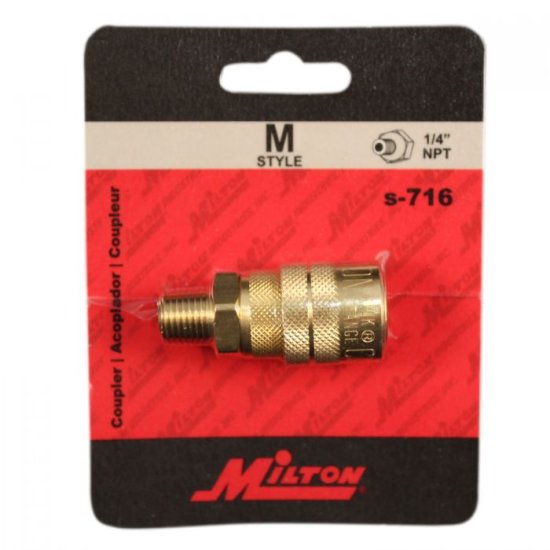 Male Coupler M-Style 1/4 MIP