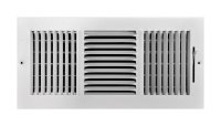 (image for) 6 in. H X 14 in. 3-Way Powder Coat White Steel Wall/Ceiling Register