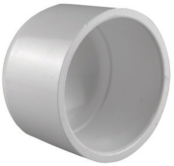 Schedule 40 3 in. Slip x 3 in. Dia. Slip PVC Cap