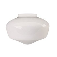 SCHOOLHOUSE BALL GLOBE CEILING FIXTURE REPLACEMENT GLASS, MILKY