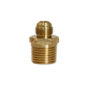 (image for)  3/8 in. Fine Thread Flare X 1/2 in. D Male Brass Connector