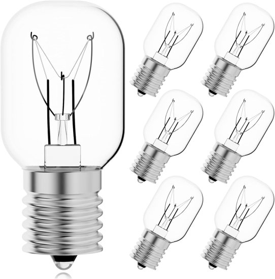 Light Bulb for Whirlpool GE Microwave, 125V 40W 6pk