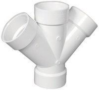 Schedule 40 2 in. Hub x 2 in. Dia. Hub PVC Double