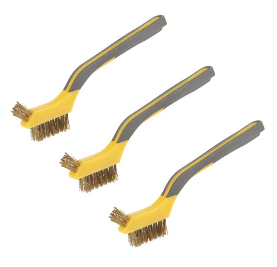 7 in. L Brass Mini Bristle Brush