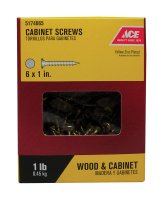 No. 6 x 1 in. L Phillips Yellow Zinc-Plated Cabinet Screws 1