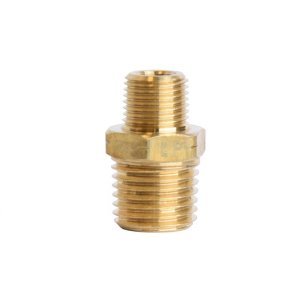 (image for)  1/4 in. MPT X 1/8 in. D MPT Brass Reducing Hex Nipple