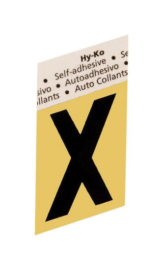 1-1/2 in. Black Aluminum Self-Adhesive Letter X 1 pc.