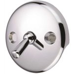 Tub Drain with Trip Lever Face Plate in Chrome
