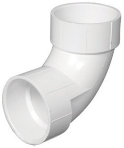 Charlotte Pipe Schedule 40 6 in. Hub X 6 in. D Hub PVC Elbow 1 p