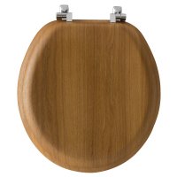 Mayfair Round Oak Wood Toilet Seat