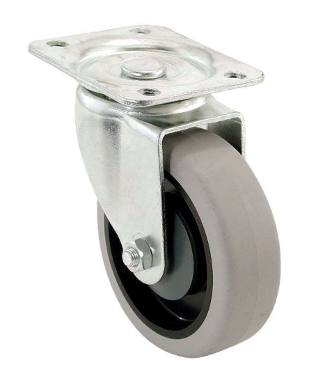 5 in. Dia. Swivel Thermoplastic Caster 300 lb. 1 pk