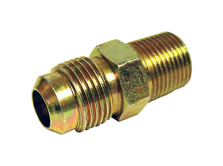 1/4 in. Flare x 1/4 in. Dia. Male Brass Adapter