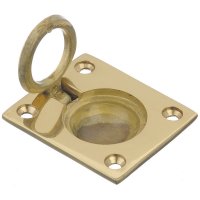 Brass Cabinet Flush Pull 1-3/8 in.