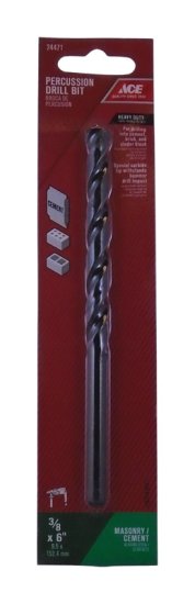 3/8 in. x 6 in. L Steel Percussion Drill Bit 1 pc.