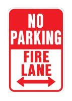 English Red Informational Sign 18 in. H x 12 in. W