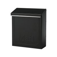 Mailboxes Townhouse Galvanized Steel Wall-Mounted Blac