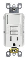 (image for) GFCI 15 amps 120V Outlet with Switch White