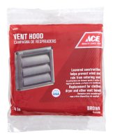 4 in. W x 4 in. L Brown Plastic Replacement Vent Hood