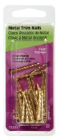 1-1/4 in. Trim Brass-Plated Steel Nail Flat