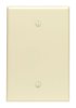 Ivory 1 gang Jumbo Plastic Blank Wall Plate 1 pk