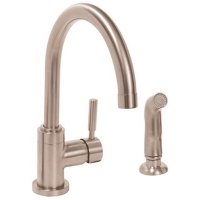 Single-Handle Kitchen Faucet with Side Spray in Chrome