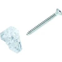 (image for) 1/8" Clear Plastic Mirror Hanger Package Of 50