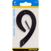 4 in. Black Aluminum Nail-On Number 9 1 pc.