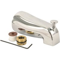 Universal Bathtub Spout with Diverter in Chrome