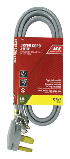 10/3 SRDT 6 ft. L Dryer Cord 3 Wire