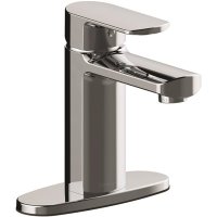 Chrome Single-Handle Single Hole Bathroom Faucet