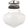 Schoolhouse Ceiling Fan Light Kit Nickel/Orb/White