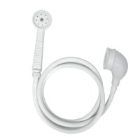 White Plastic 1 settings Handheld Showerhead 2.2 gpm