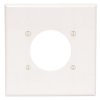 White 2-Gang Flush Mount Wall Plate