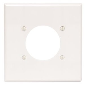 White 2-Gang Flush Mount Wall Plate