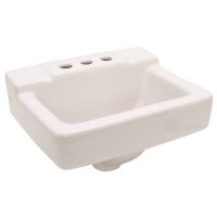 West Point 12 in. Space Saver Wall Hung Sink Basin in Whi