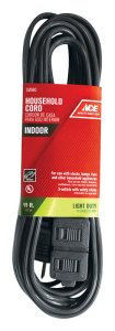 Indoor 15 ft. L Brown Extension Cord 16/2 SPT-2