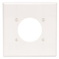 White 2-Gang Flush Mount Wall Plate