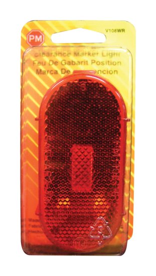 Red Oblong Clearance/Side Marker Light