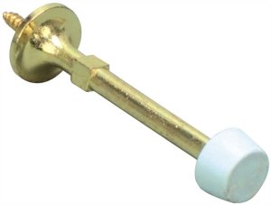 4 in. Brass Rigid Door Stop (10 per Pack)