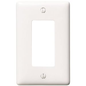 White Rocker Wallplate 1 Gang Midsize