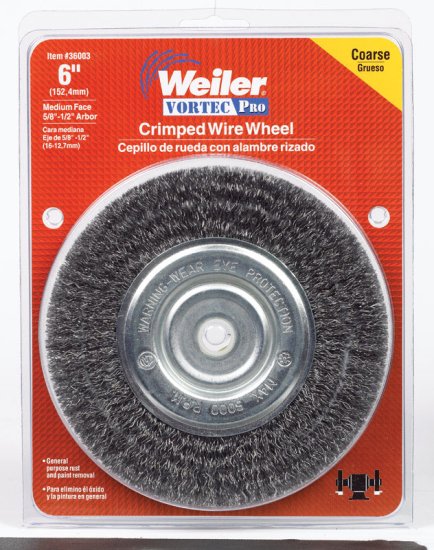 Vortec Pro 6 in. Crimped Wire Wheel Brush Carbon Steel 60