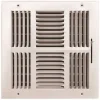 (image for) 10 in. H X 10 in. W 4-Way Powder Coat White Steel Wall/Ceiling Register