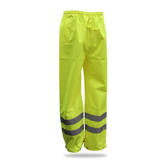 Yellow Polyester Rain Pants XL