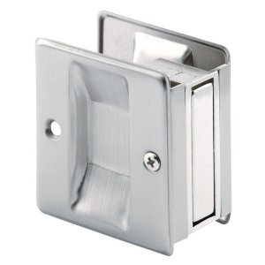 2.5 in. L Satin Nickel Silver Brass Pocket Door Pull