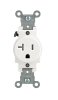 (image for) 20 amps 125 volt Single White Outlet 5-20R 1 pk