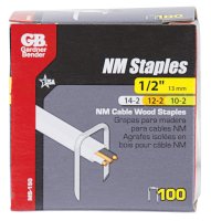 1/2 in. W Steel Insulated Cable Staple 100 pk